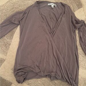 Abercrombie & Fitch Women's Taupe Wrap Blouse